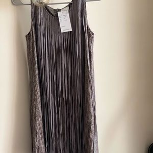 PARKER NWT $418 Bryant Silk Gray Fringe Sequin Scoop Neck Mini Shift Dress XS